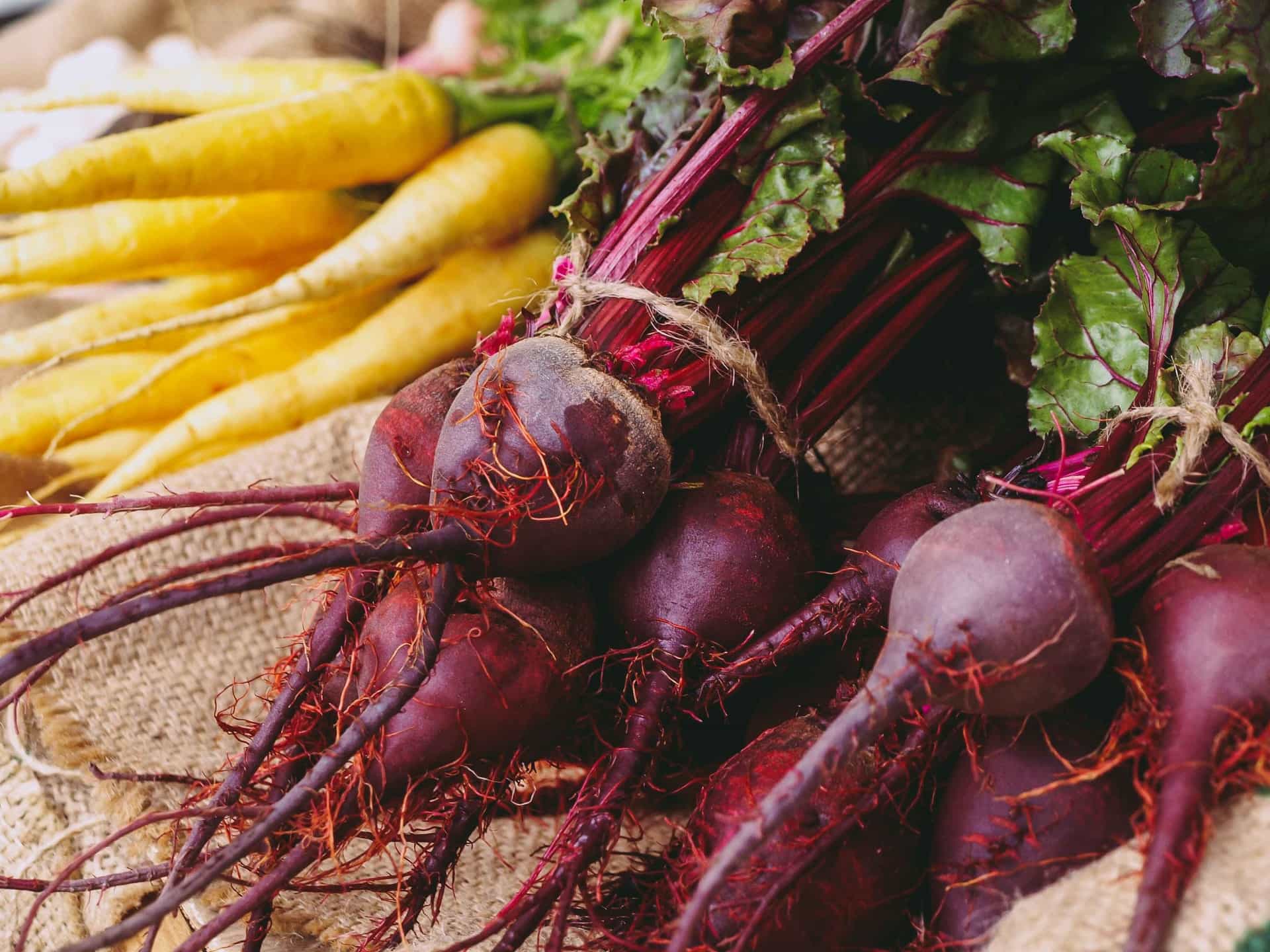 A collection of beetroots on a table