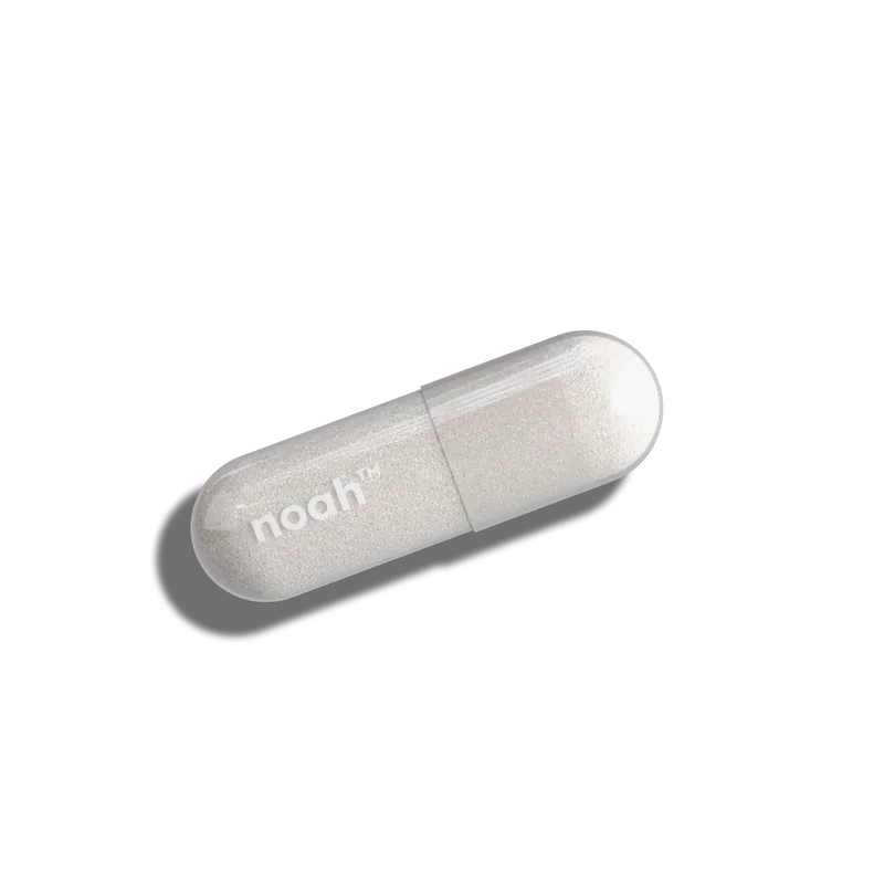 A Delay+ Pill capsule