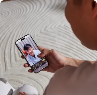 A video consultation with a doctor on a phone