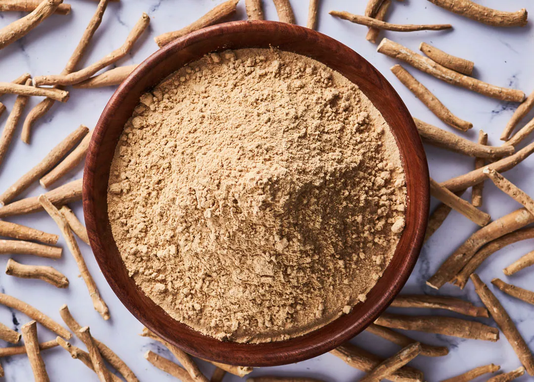 A bowl full of Ashwaghandha powder