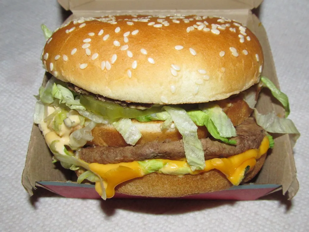 Close up shot of a McDonald's Big Mac
