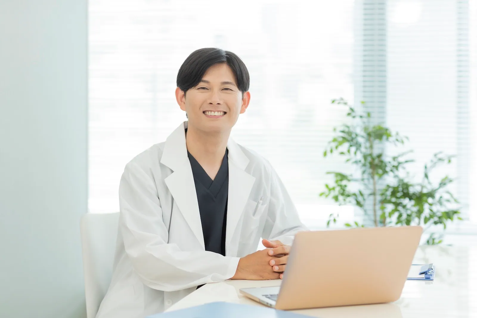 A medical doctor in his clinic