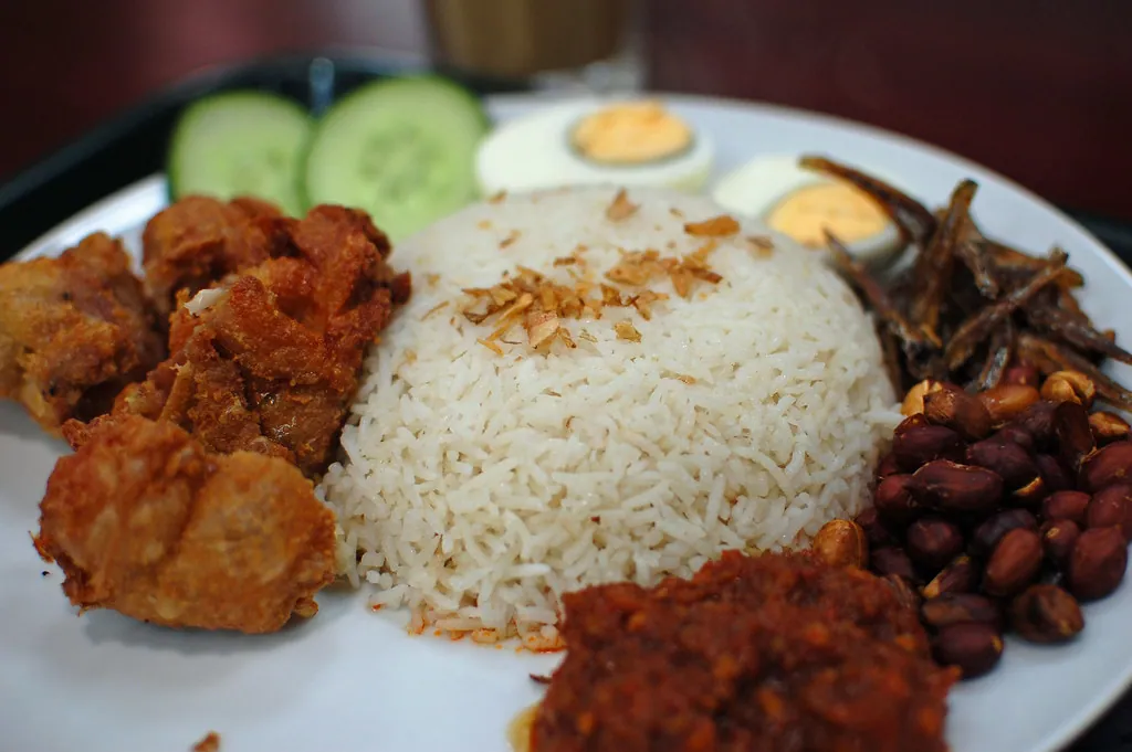 A plate of Nasi Lemak