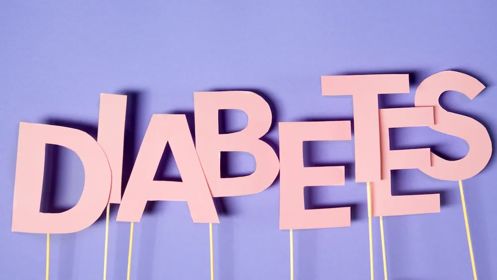 Block letters spelling "DIABETES"
