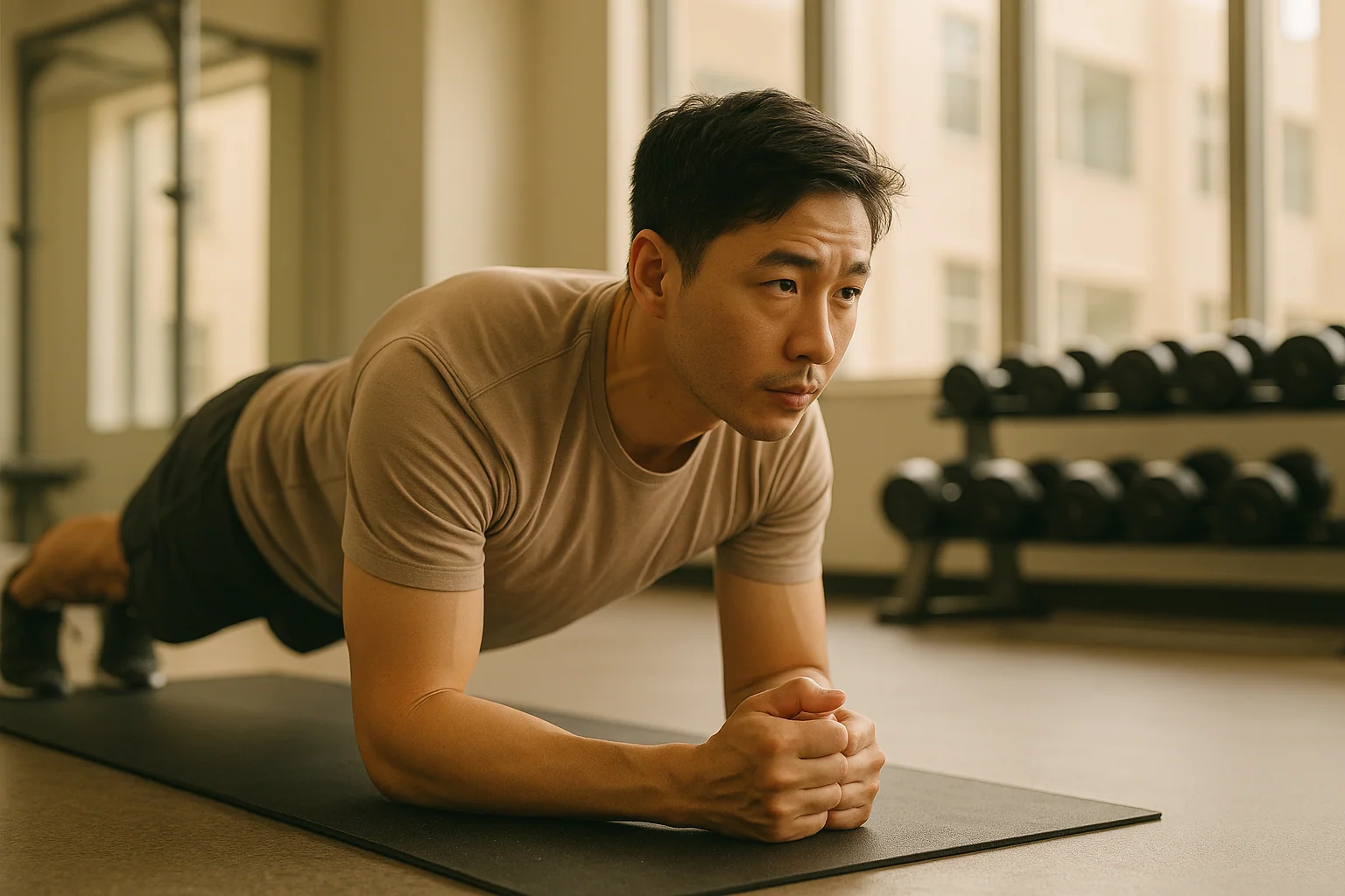 Hero image: An anatomical or diagrammatic illustration of the male pelvic region — clean, clinical illustration style, not graphic. Alternatively, a man stretching in a gym or yoga setting.